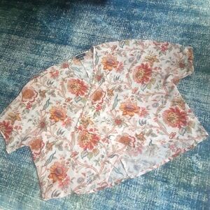 Karen Kane Floral Print Open Front Wrap Jacket, Barely Pre-Worn Nearly New